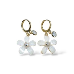 Floral Daimond Drop Earrings