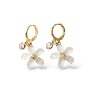 Floral Daimond Drop Earrings