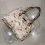 Beige Floral Shoulder Bag