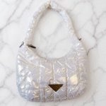 Pearl White Korean Quilted Shoulder Bag