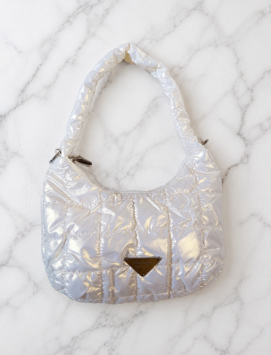 Pearl White Korean Puffer Shoulder Bag photo review