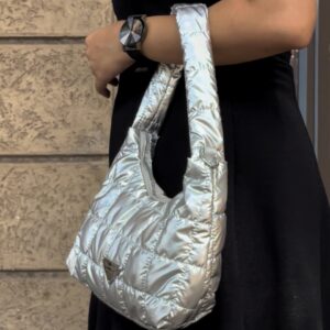 Classic Silver Quilted Bag